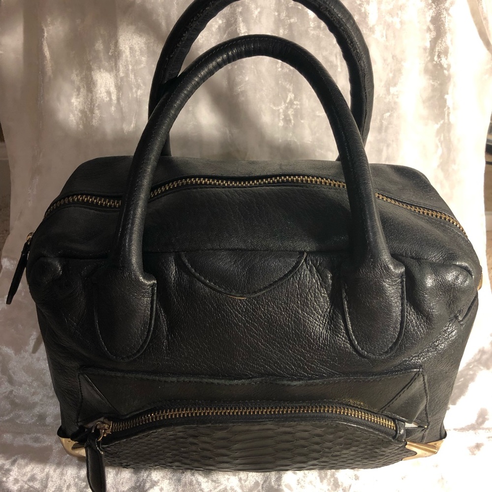 Black Leather Purse-AS IS-Please look at pictures